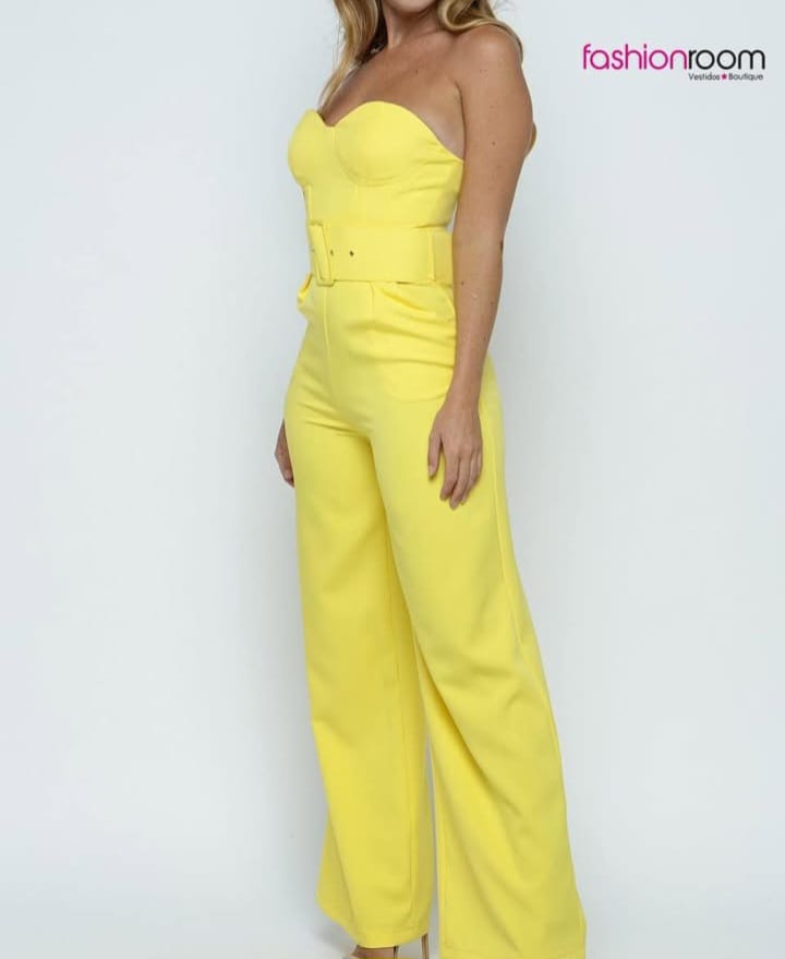 JUMPSUIT AMARILLO OFFSHOULDER