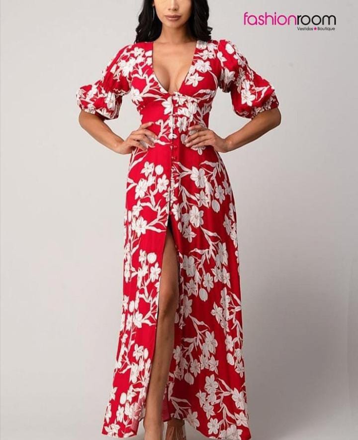 VESTIDO ESTAMPADO ROJO