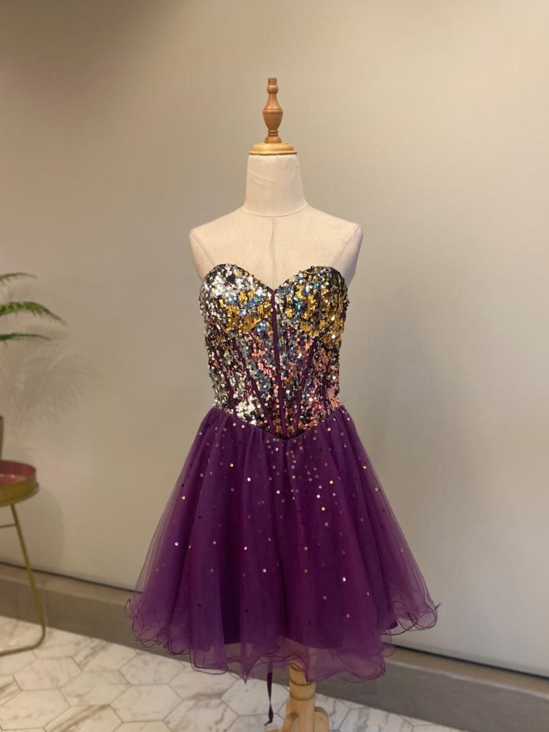VESTIDOD CORTO DE BRILLO