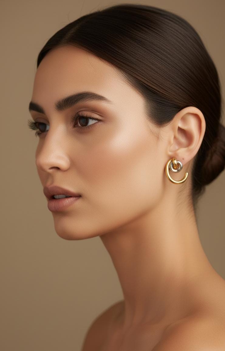 ARETES BARRA CURVA MINIMALISTA