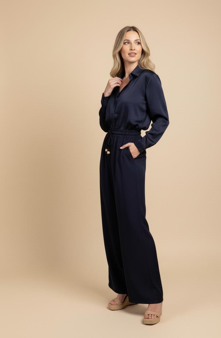 CAMISA MANGA LARGA AZUL NAVY