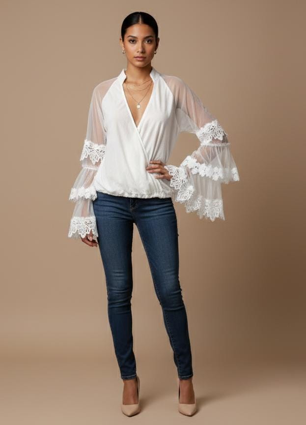 BLUSA MANGA LARGA TUL