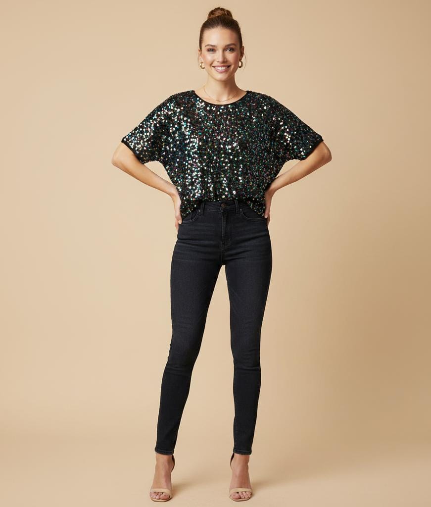 BLUSA BRILLOS COLORES