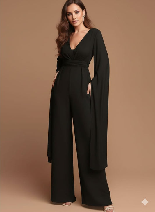 JUMPSUIT NEGRO MANGAS LARGAS