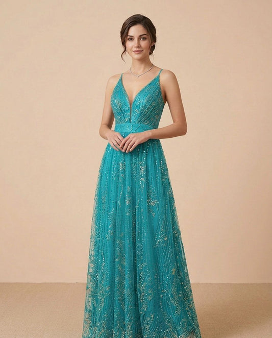 VESTIDO ESTILO SIRENA CON PEDRERÍA