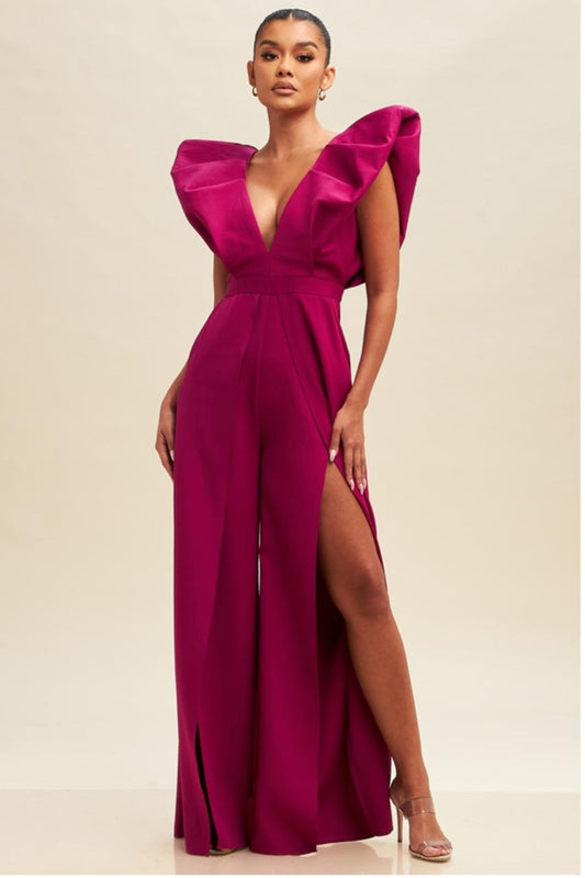 JUMPSUIT MAGENTA PALAZO