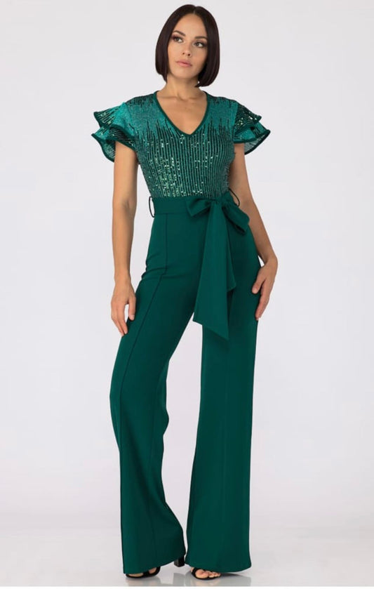 JUMPSUIT VERDE HUNTER BRILLO MANGAS