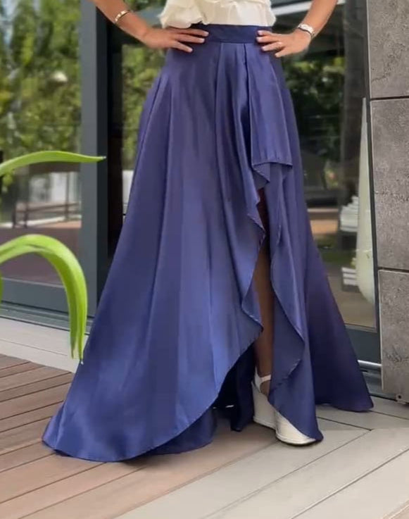 FALDA LARGA AZUL NAVY