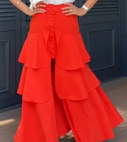 FALDA NARANJA VUELOS Y ABERTURA