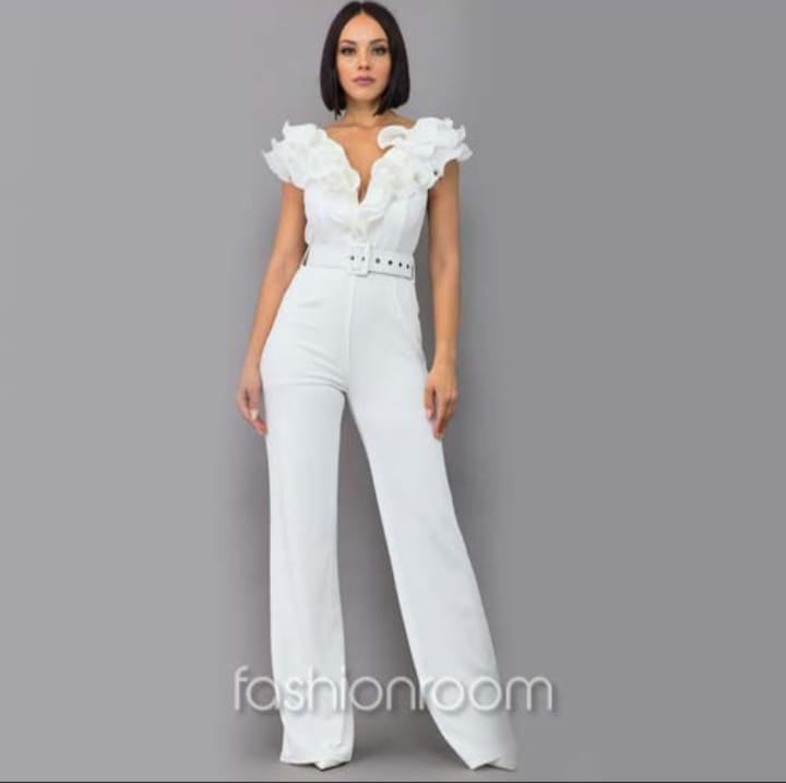 JUMPSUIT DE MANGAS Y RUCHAS