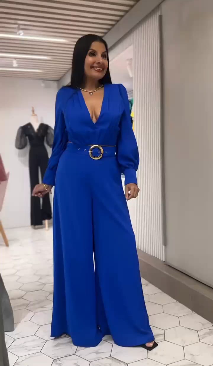 SET TOP Y PANTALON ROYAL AZUL