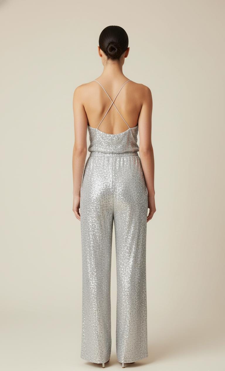 JUMPSUIT BRILLANTE PLATEADO
