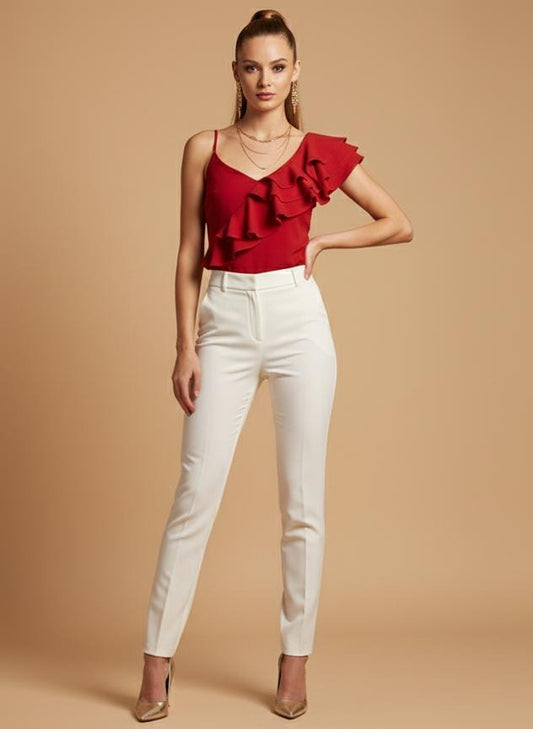 BODYSUIT RUCHA ROJO