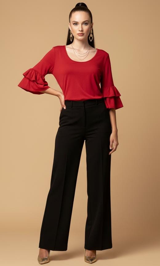 TOP SUETER ROJO DE MANGAS