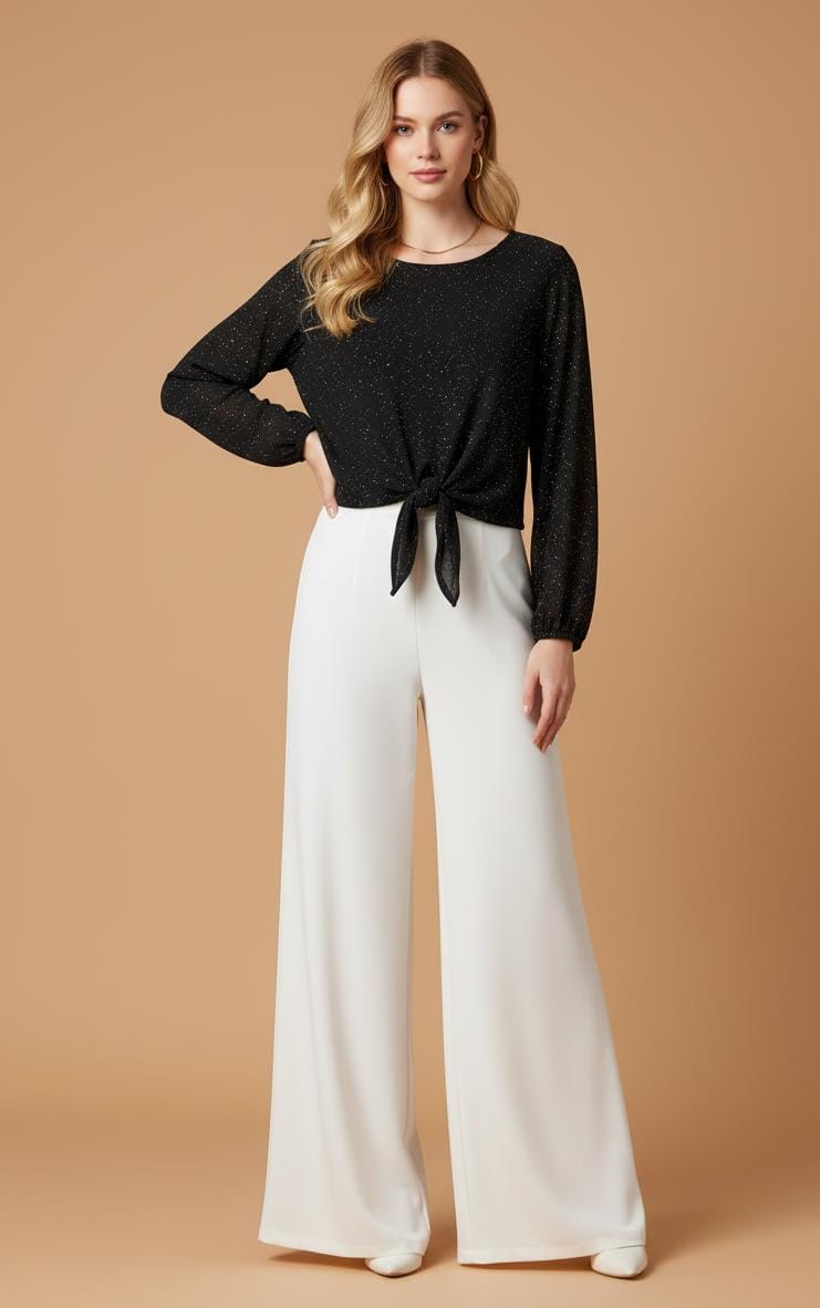BLUSA MANGA LARGA DE BRILLO