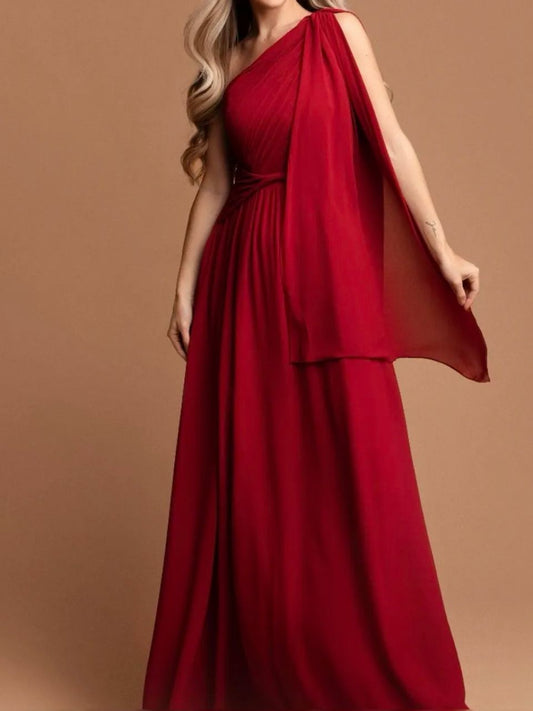 VESTIDO LARGO OFFSHOULDER DETALLE CAÍDA HOMBRO