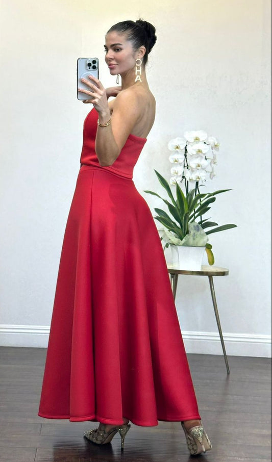 FALDA LARGA ROJA